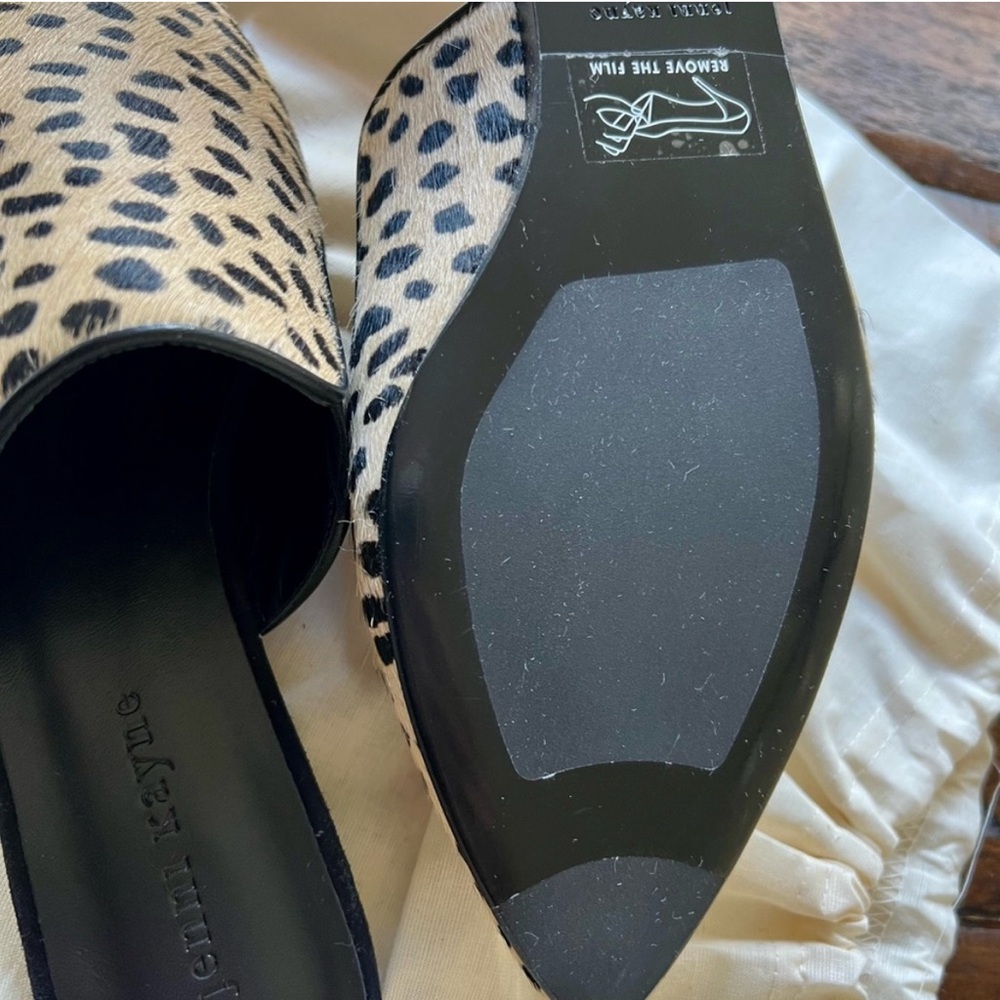 Jenni Kayne Brown and Black Mules Elegant Loafer Style - Picture 5 of 8